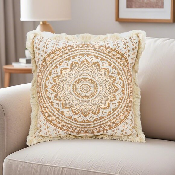 SOGA 50cm Pillow Cover Moon Decor Cotton Throw Pillow - Picture 1 of 8